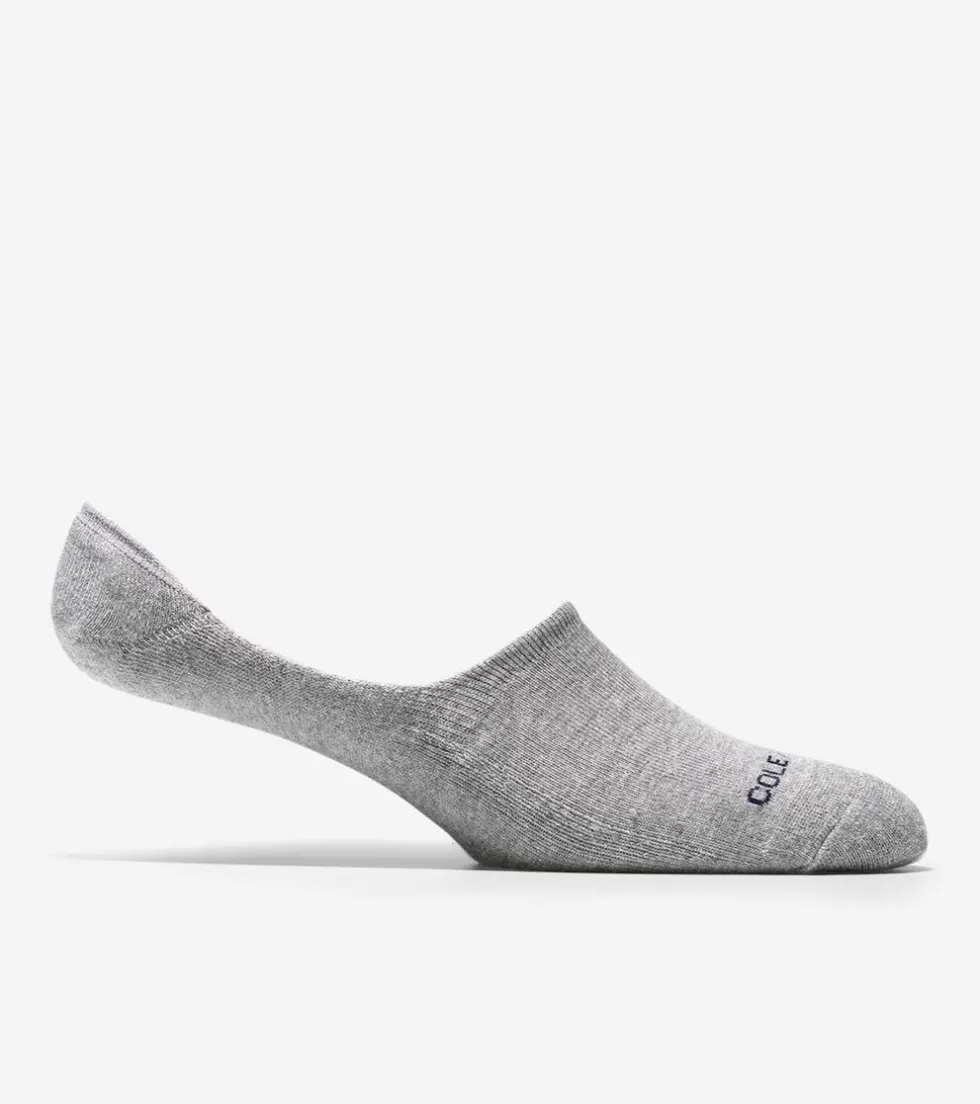 Cole Haan Socks*Men's Casual Cushion Sock Liner – 2 Pack White-GreyHeather