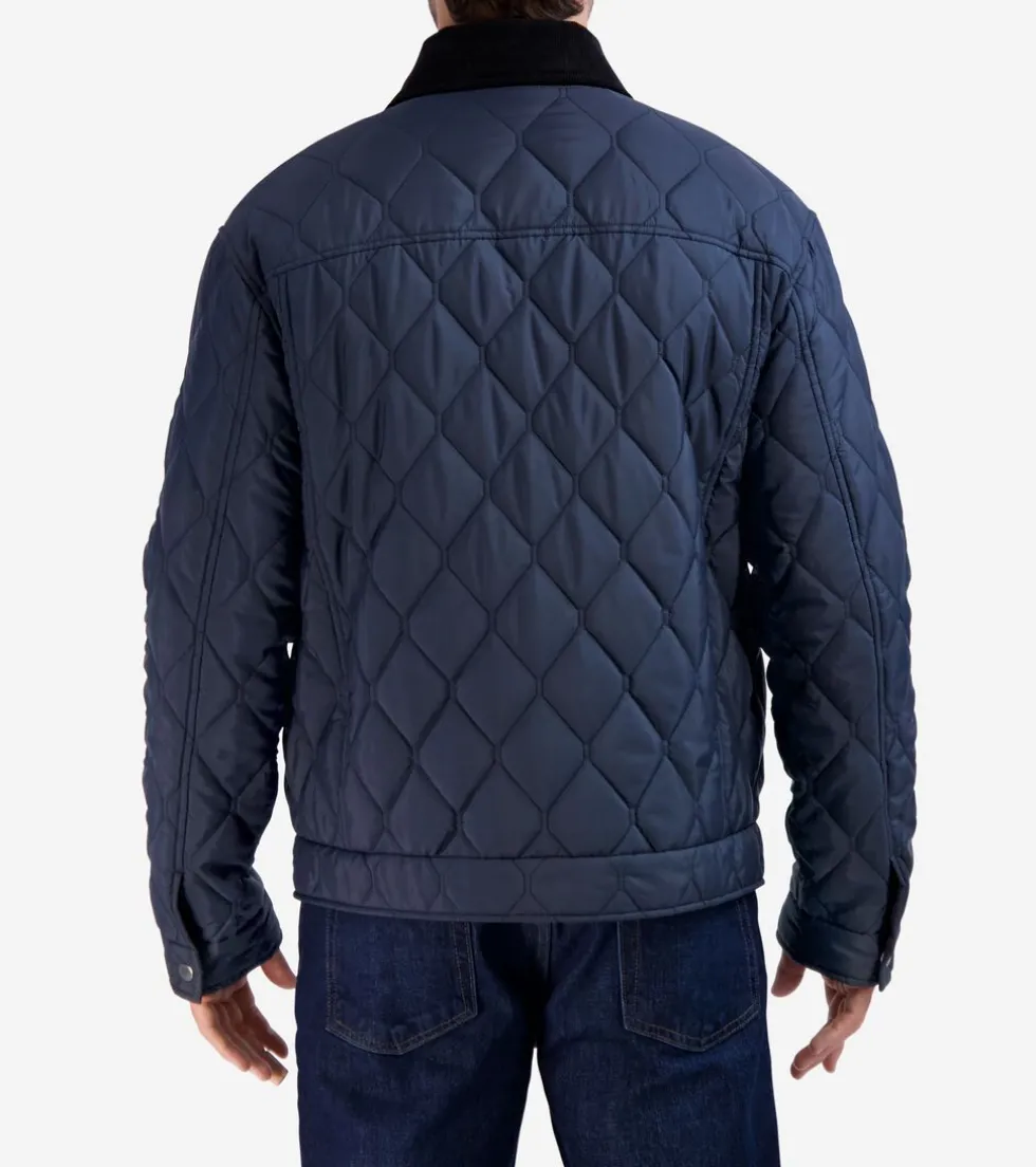 Cole Haan Quilted Jackets | Outerwear*Men's Diamond-Quilted Short Jacket Navy