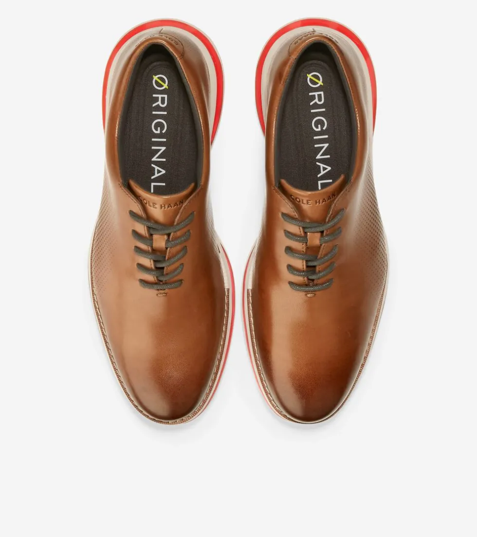 mens_oslashriginalgrand_energy_twin_oxfords_3-4.webp Cole Haan Dress Shoes | Oxfords*Men's ØriginalGrand Energy Twin Oxfords BritishTan-DarkRoast-MoltenLava