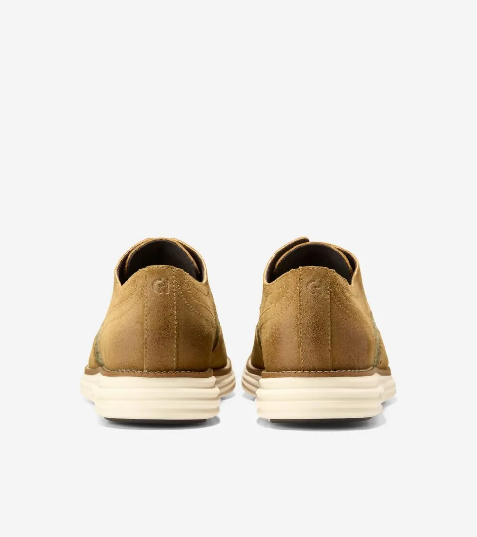 mens_oslashriginalgrand_remastered_wingtip_oxfords_2-1.webp Cole Haan Dress Shoes | Oxfords*Men's ØriginalGrand Remastered Wingtip Oxfords DesertOlive-AlabasterGleam