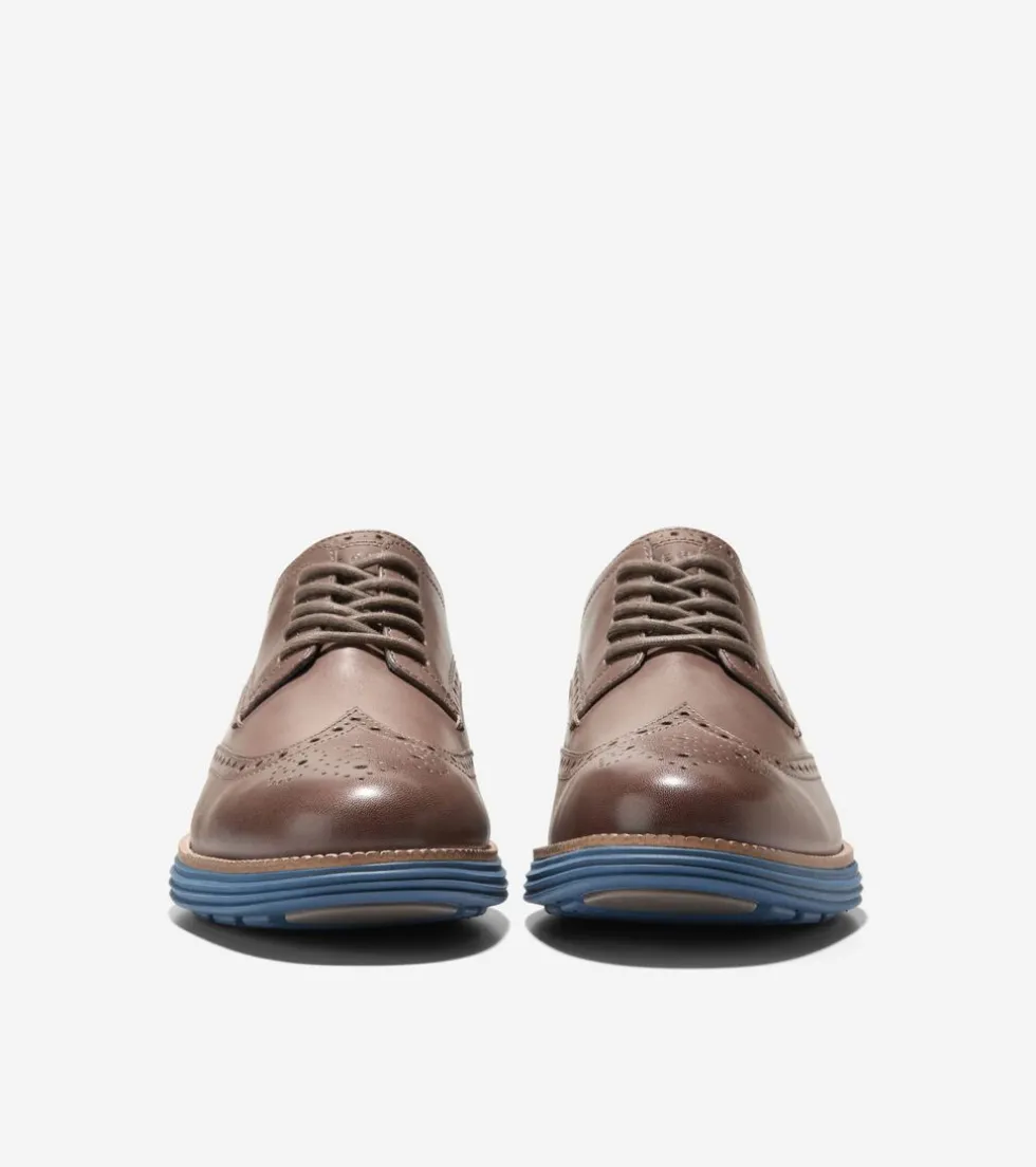 mens_oslashriginalgrand_remastered_wingtip_oxfords_2-7.webp Cole Haan Extended Sizes & Widths | Dress Shoes*Men's ØriginalGrand Remastered Wingtip Oxfords Lava-Blueberry