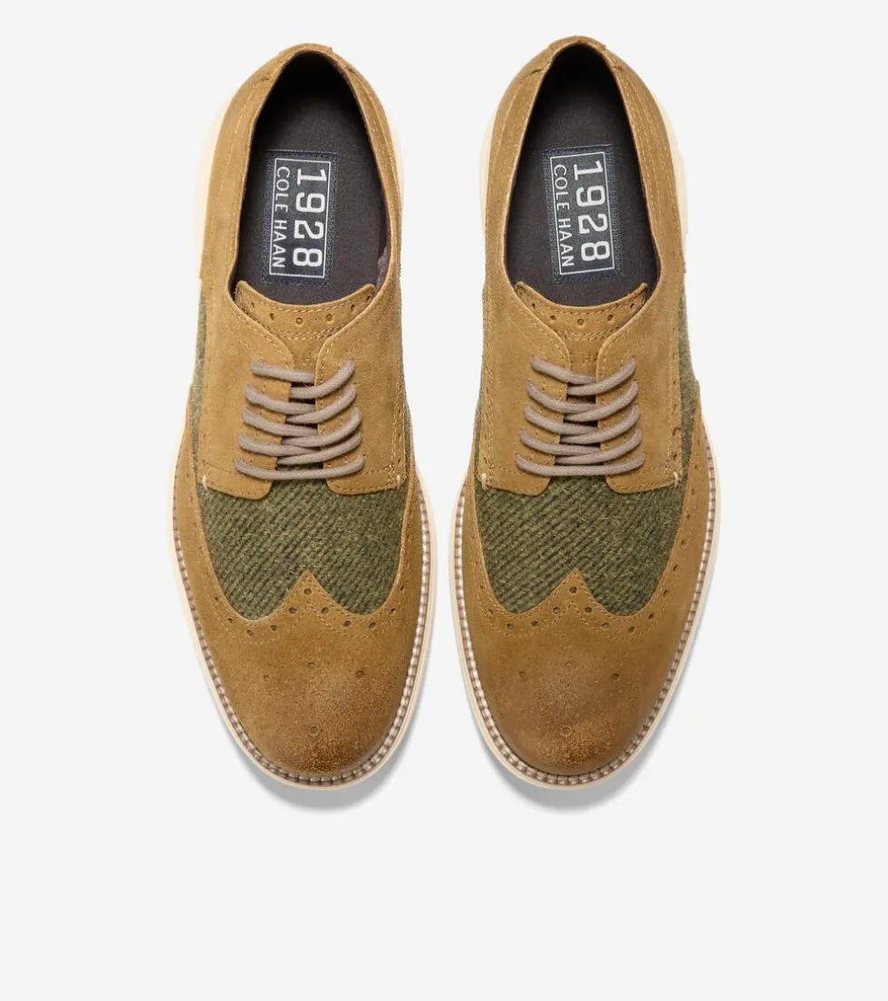 mens_oslashriginalgrand_remastered_wingtip_oxfords_3-1.webp Cole Haan Dress Shoes | Oxfords*Men's ØriginalGrand Remastered Wingtip Oxfords DesertOlive-AlabasterGleam