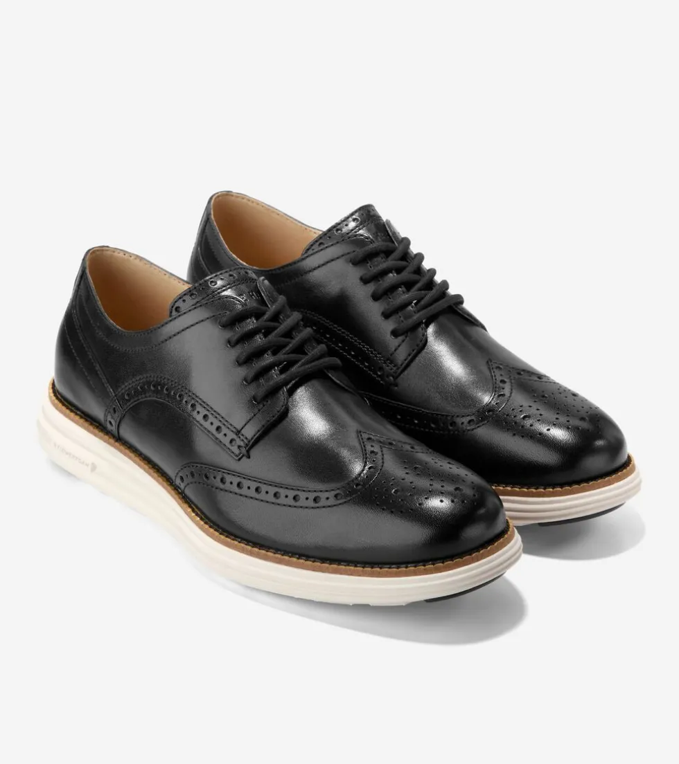 mens_oslashriginalgrand_remastered_wingtip_oxfords_4-3.webp Cole Haan Extended Sizes & Widths | Dress Shoes*Men's ØriginalGrand Remastered Wingtip Oxfords Black-Ivory