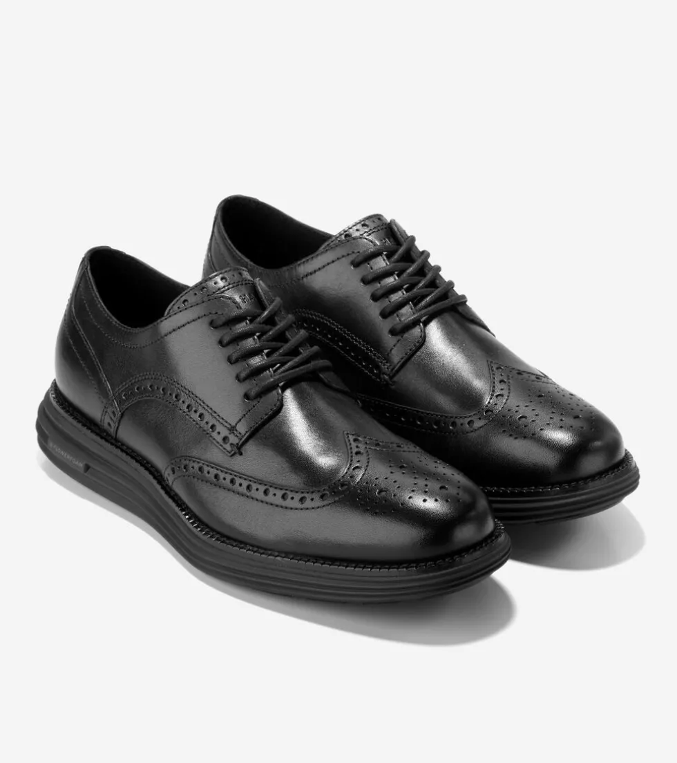 mens_oslashriginalgrand_remastered_wingtip_oxfords_4-5.webp Cole Haan Extended Sizes & Widths | Dress Shoes*Men's ØriginalGrand Remastered Wingtip Oxfords Black