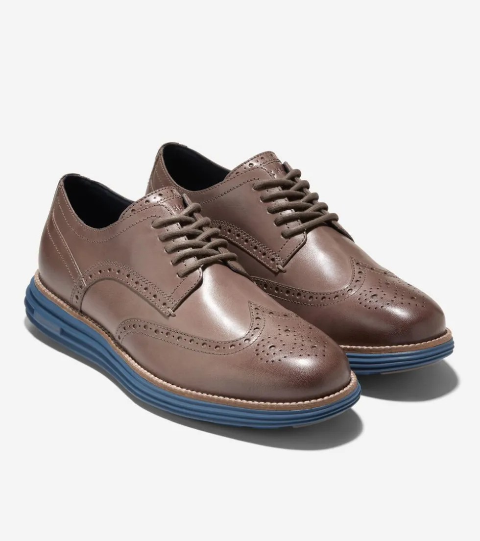 mens_oslashriginalgrand_remastered_wingtip_oxfords_5-7.webp Cole Haan Extended Sizes & Widths | Dress Shoes*Men's ØriginalGrand Remastered Wingtip Oxfords Lava-Blueberry