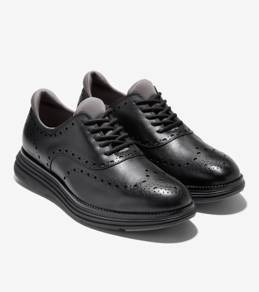 mens_oslashriginalgrand_ultra_waterproof_wingtip_oxfords_4.webp Cole Haan Dress Shoes | Oxfords*Men's ØriginalGrand Ultra Waterproof Wingtip Oxfords Black-Pavement