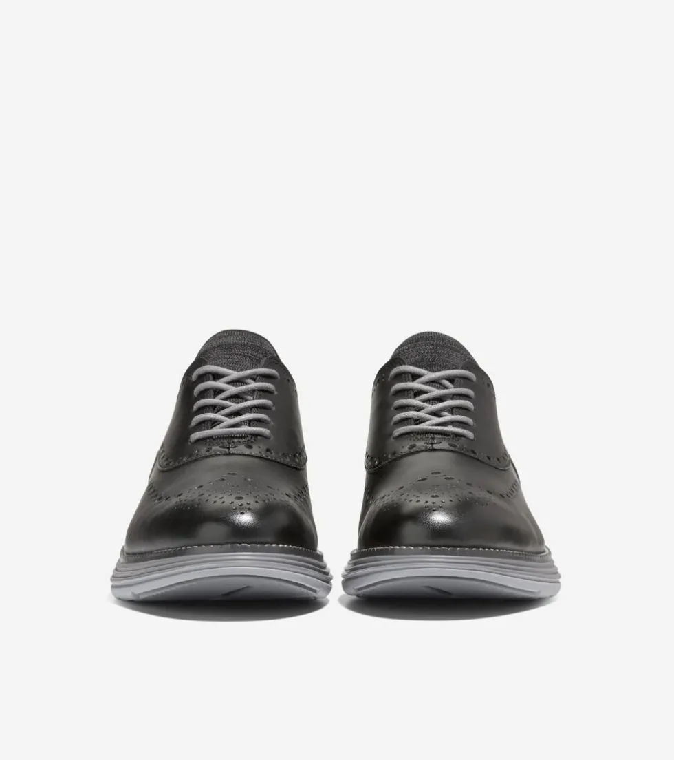 Cole Haan Extended Sizes & Widths | Dress Shoes*Men's ØriginalGrand Ultra Wingtip Oxfords BlackLeather-QuietShade