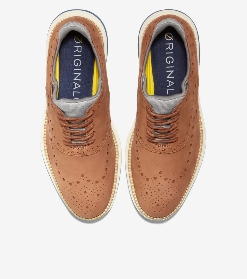 mens_oslashriginalgrand_ultra_wingtip_oxfords_3-8.webp Cole Haan Extended Sizes & Widths | Dress Shoes*Men's ØriginalGrand Ultra Wingtip Oxfords BritishTanNubuck