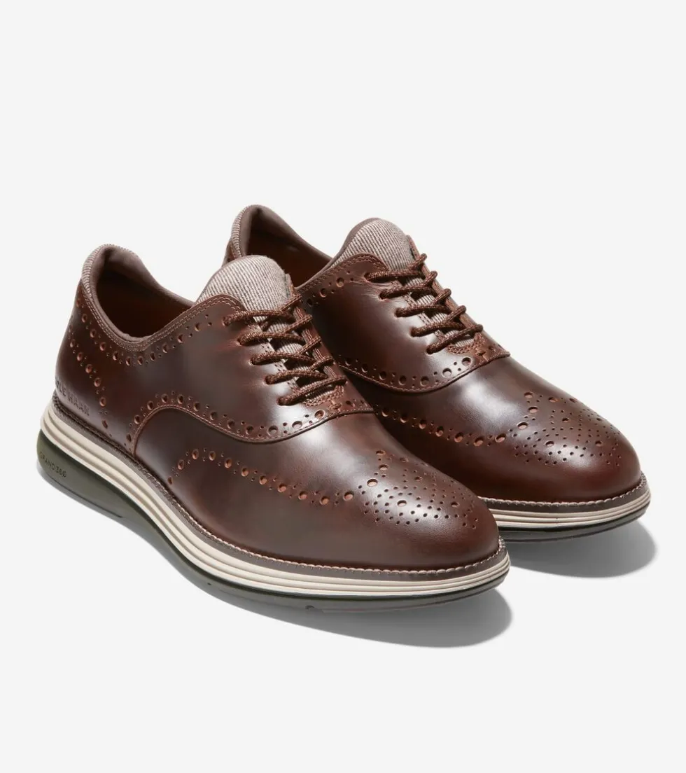 mens_oslashriginalgrand_ultra_wingtip_oxfords_4-4.webp Cole Haan Dress Shoes | Oxfords*Men's ØriginalGrand Ultra Wingtip Oxfords Earthen-DoveGray-RosinGreen