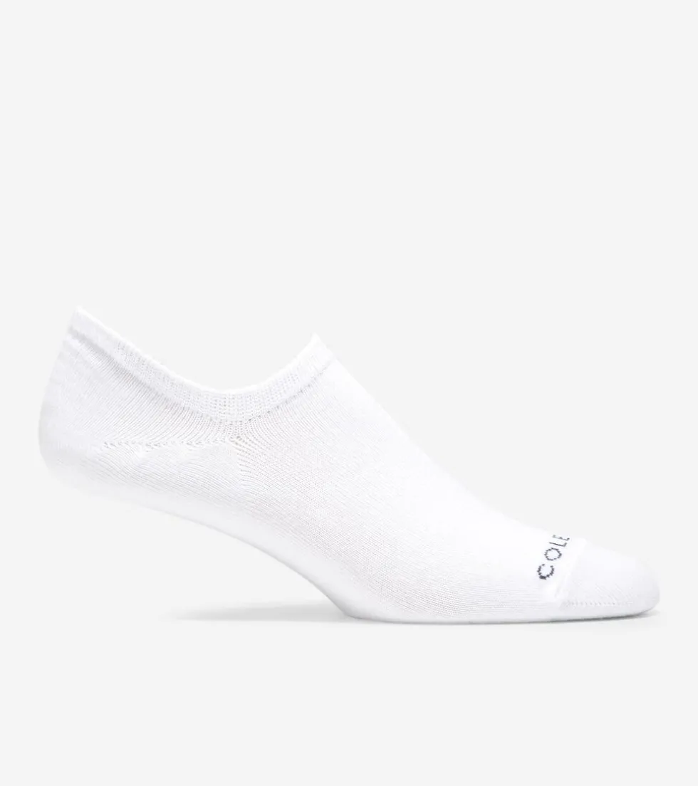 Cole Haan Socks*Men's 2-Pair Liner Socks GreyRain-White