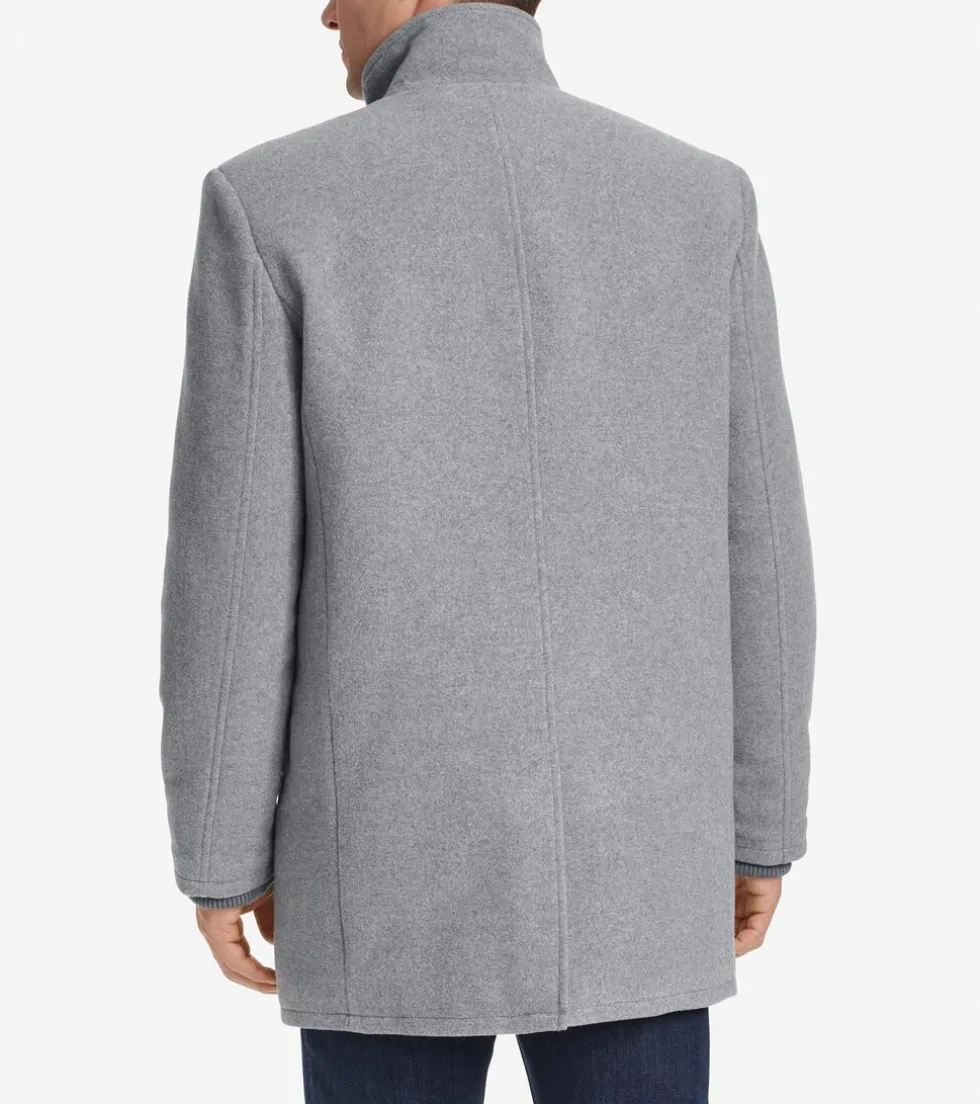 mens_stand_collar_car_coat_2.webp Cole Haan Wool Coats | Car Coats & Blazers*Men's Stand Collar Car Coat LightGrey