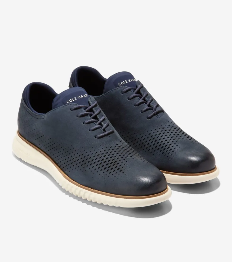 mens_zeroslashgrand_laser_wingtip_oxfords_4-8.webp Cole Haan Extended Sizes & Widths | Dress Shoes*Men's 2.ZERØGRAND Laser Wingtip Oxfords NavyBlazer-Ivory