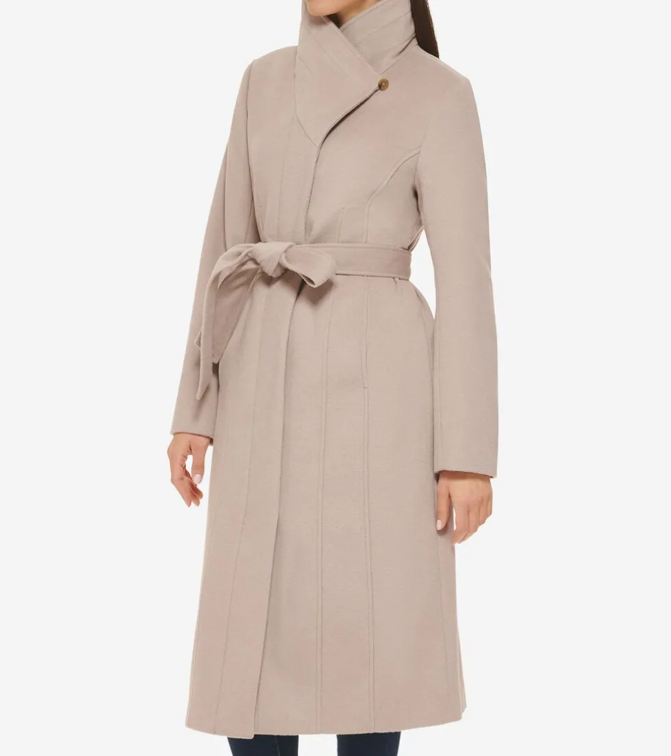 Cole Haan Wool Coats | Trench Coats*Women's Belted Long Coat Stone