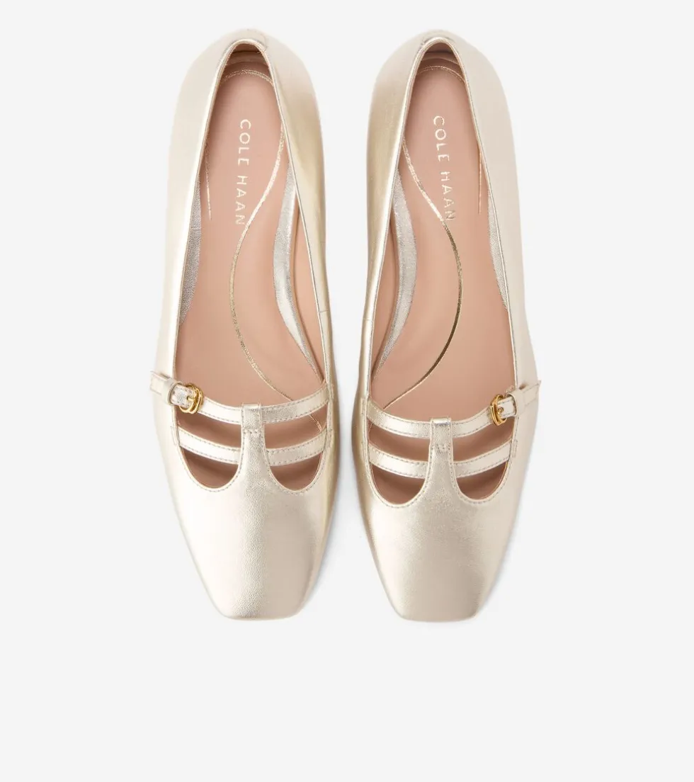 womens_brigid_tstrap_ballet_flats_3-1.webp Cole Haan Dress Shoes | Flats & Ballets*Women's Brigid T-Strap Ballet Flats SoftGold