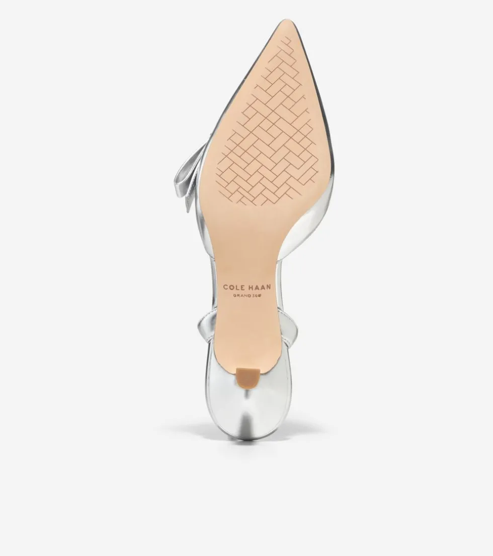 womens_noella_bow_slingback_pumps_5-2.webp Cole Haan Dress Shoes | Heels & Pumps*Women's Noella Bow Slingback Pumps SilverSpecchio