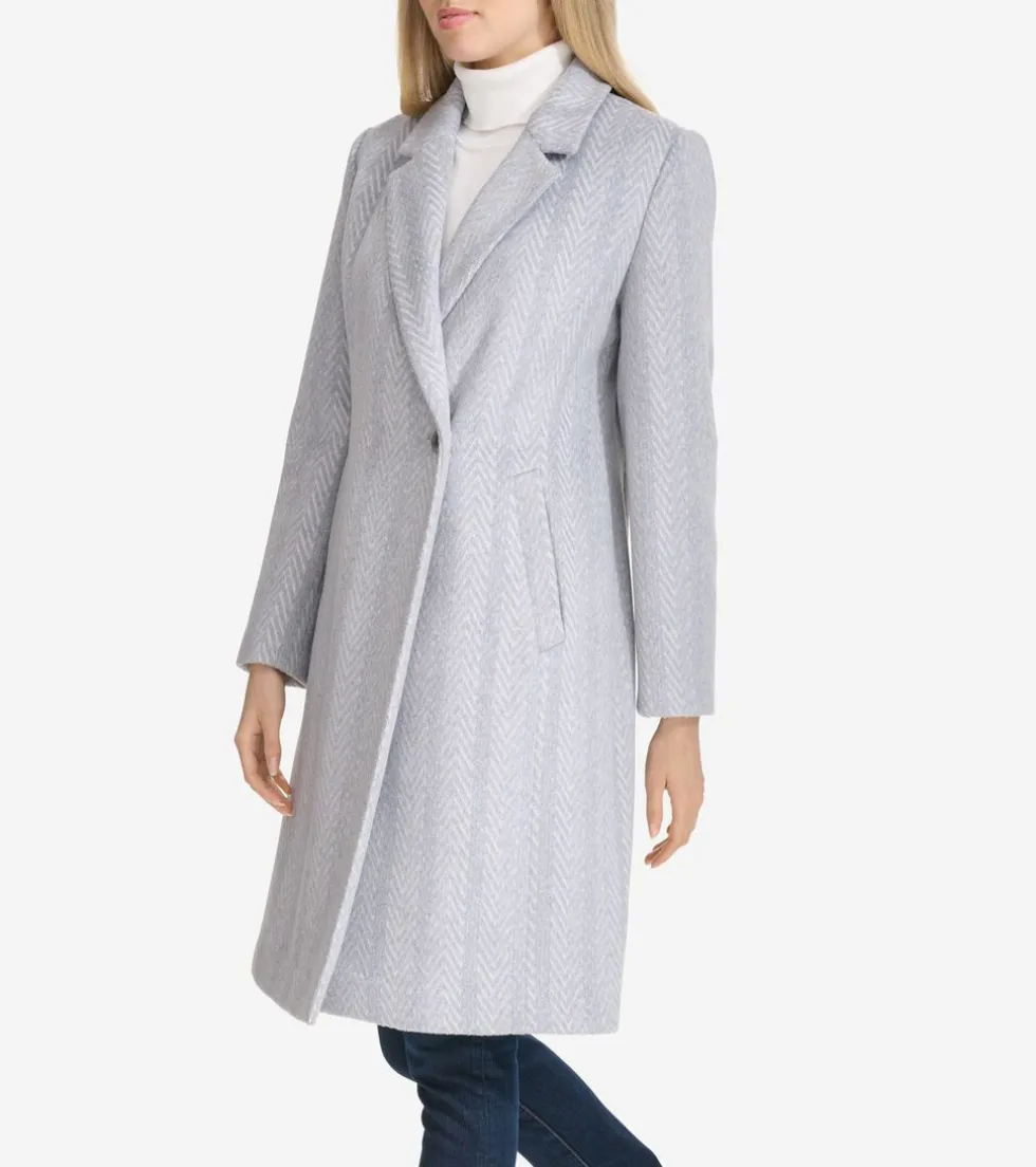 Cole Haan Wool Coats | Peacoats & Blazers*Women's Patterned Asymmetric Coat Grey