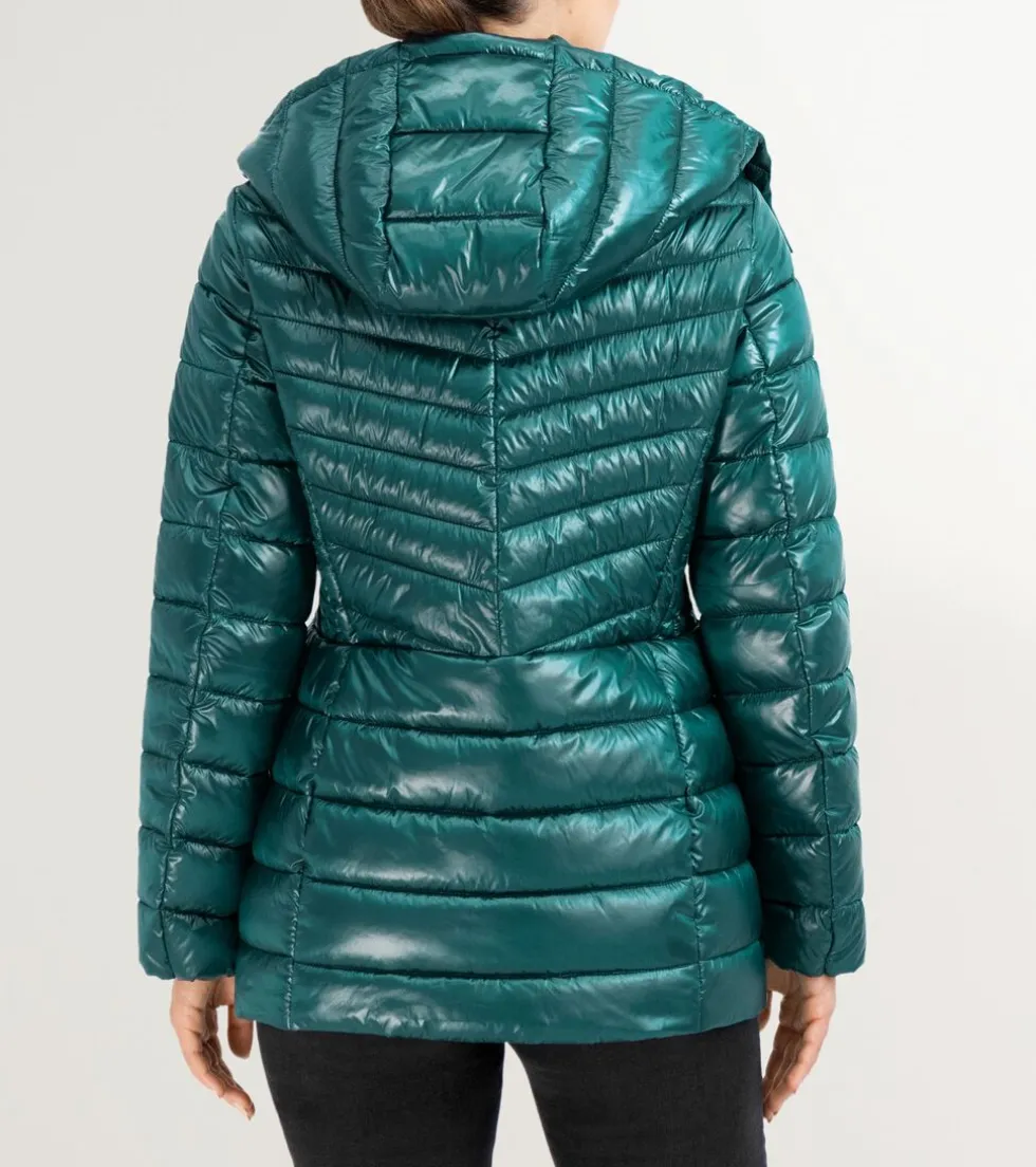 womens_quilted_pearl_faux_down_jacket_with_removable_hood_2-1.webp Cole Haan Puffer Jackets | Quilted Jackets*Women's Quilted Pearl Faux Down Jacket with Removable Hood Emerald