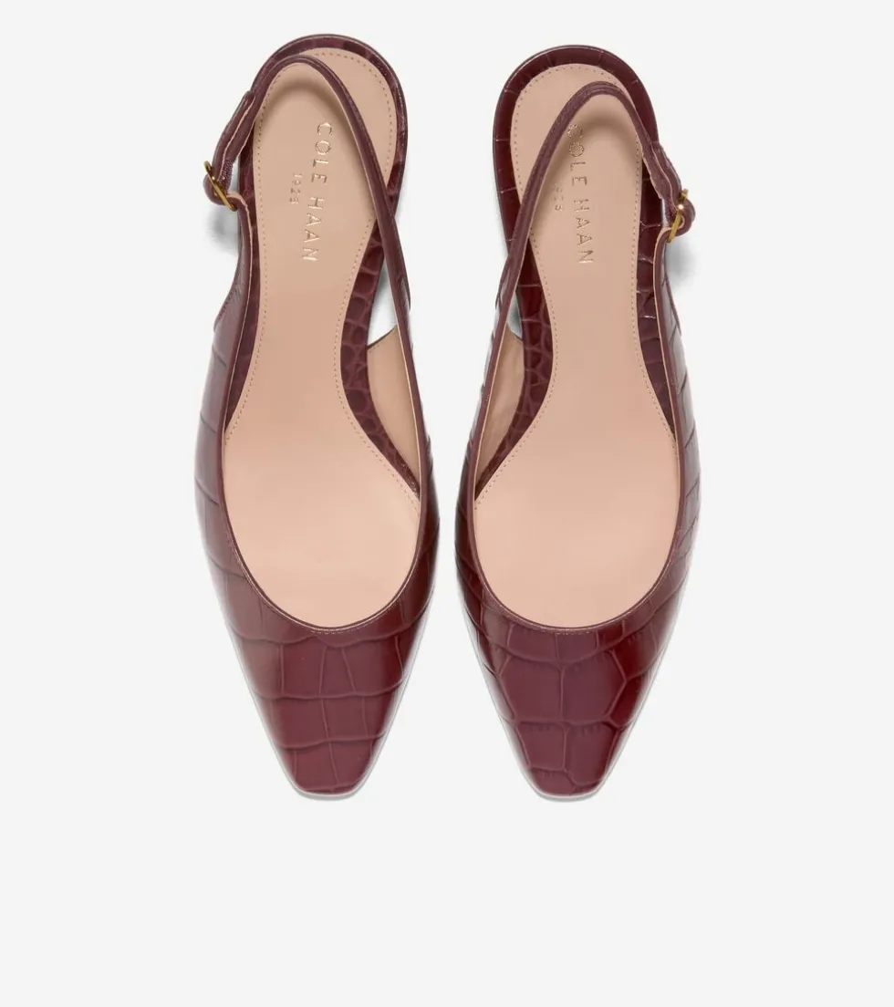 womens_tayla_kitten_heel_slingback_pumps_mm_3-2.webp Cole Haan Dress Shoes | Heels & Pumps*Women's Tayla Kitten Heel Slingback Pumps 45MM BloodstoneCrocPrint