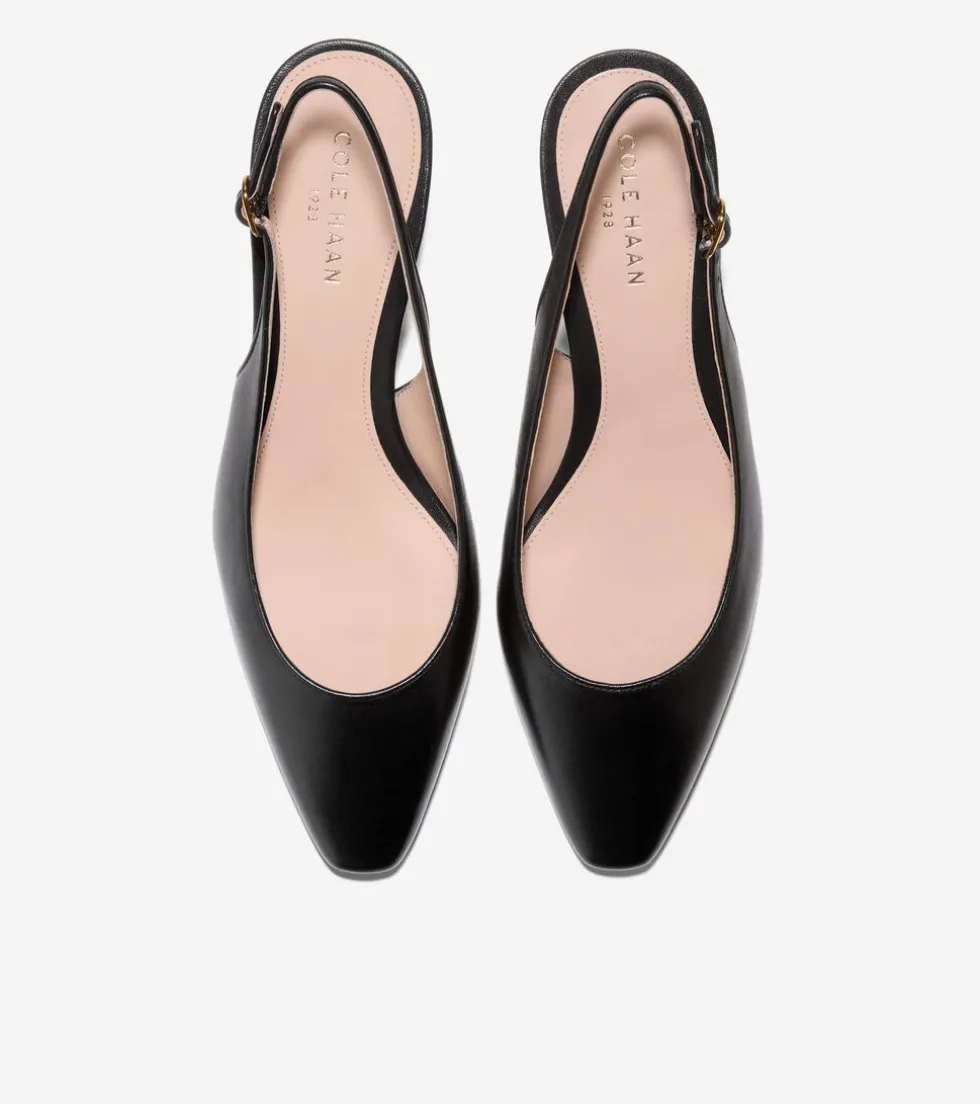 womens_tayla_kitten_heel_slingback_pumps_mm_3.webp Cole Haan Dress Shoes | Heels & Pumps*Women's Tayla Kitten Heel Slingback Pumps 45MM BlackNappa