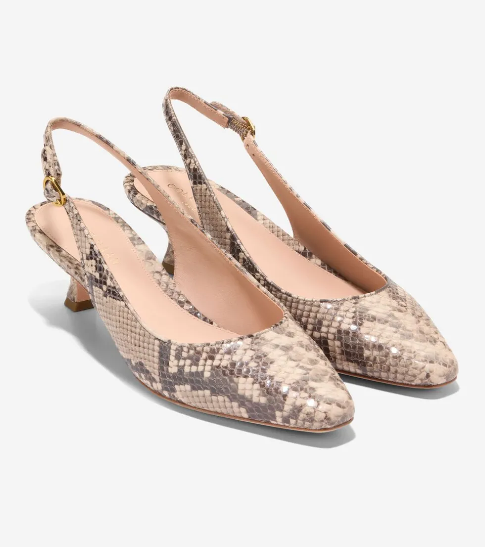 womens_tayla_kitten_heel_slingback_pumps_mm_5-1.webp Cole Haan Dress Shoes | Heels & Pumps*Women's Tayla Kitten Heel Slingback Pumps 45MM SnakePrint
