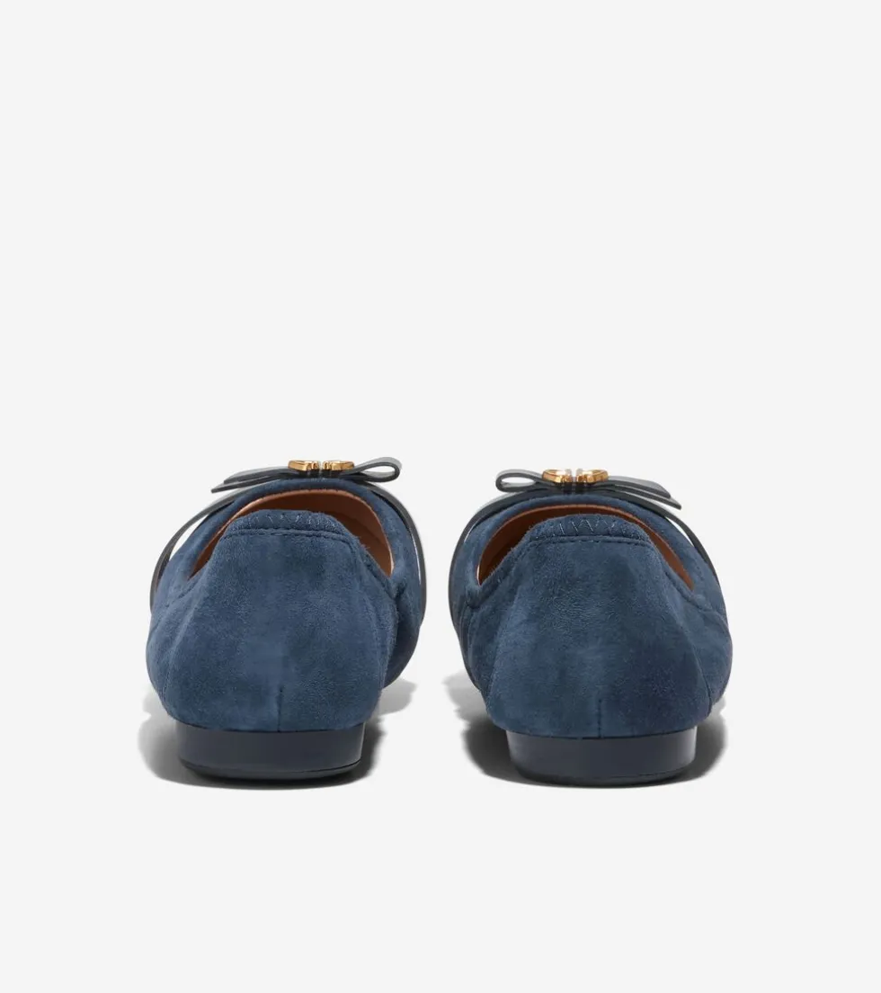 womens_tova_bow_ballet_flats_2.webp Cole Haan Flats & Ballets*Women's Tova Bow Ballet Flats NavyBlazer