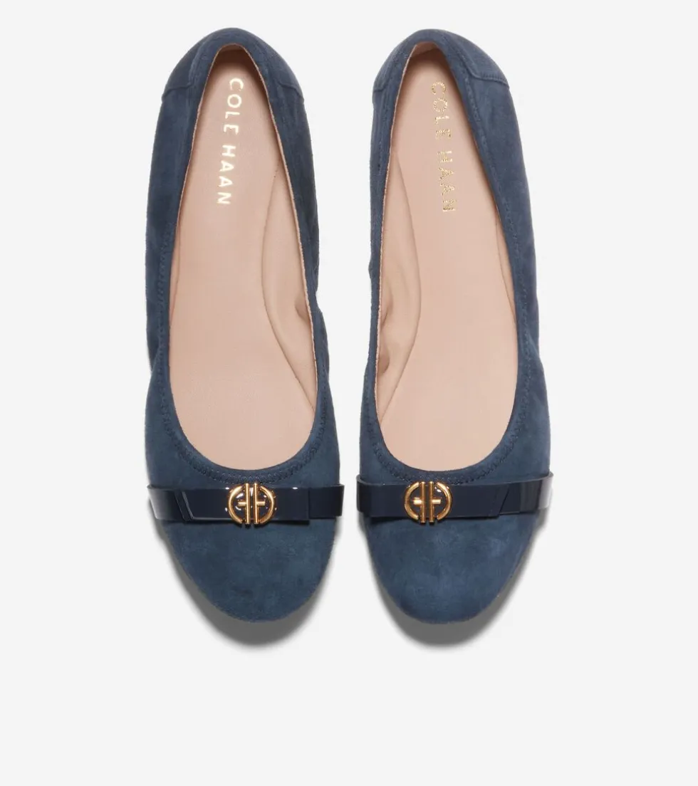 womens_tova_bow_ballet_flats_3.webp Cole Haan Flats & Ballets*Women's Tova Bow Ballet Flats NavyBlazer