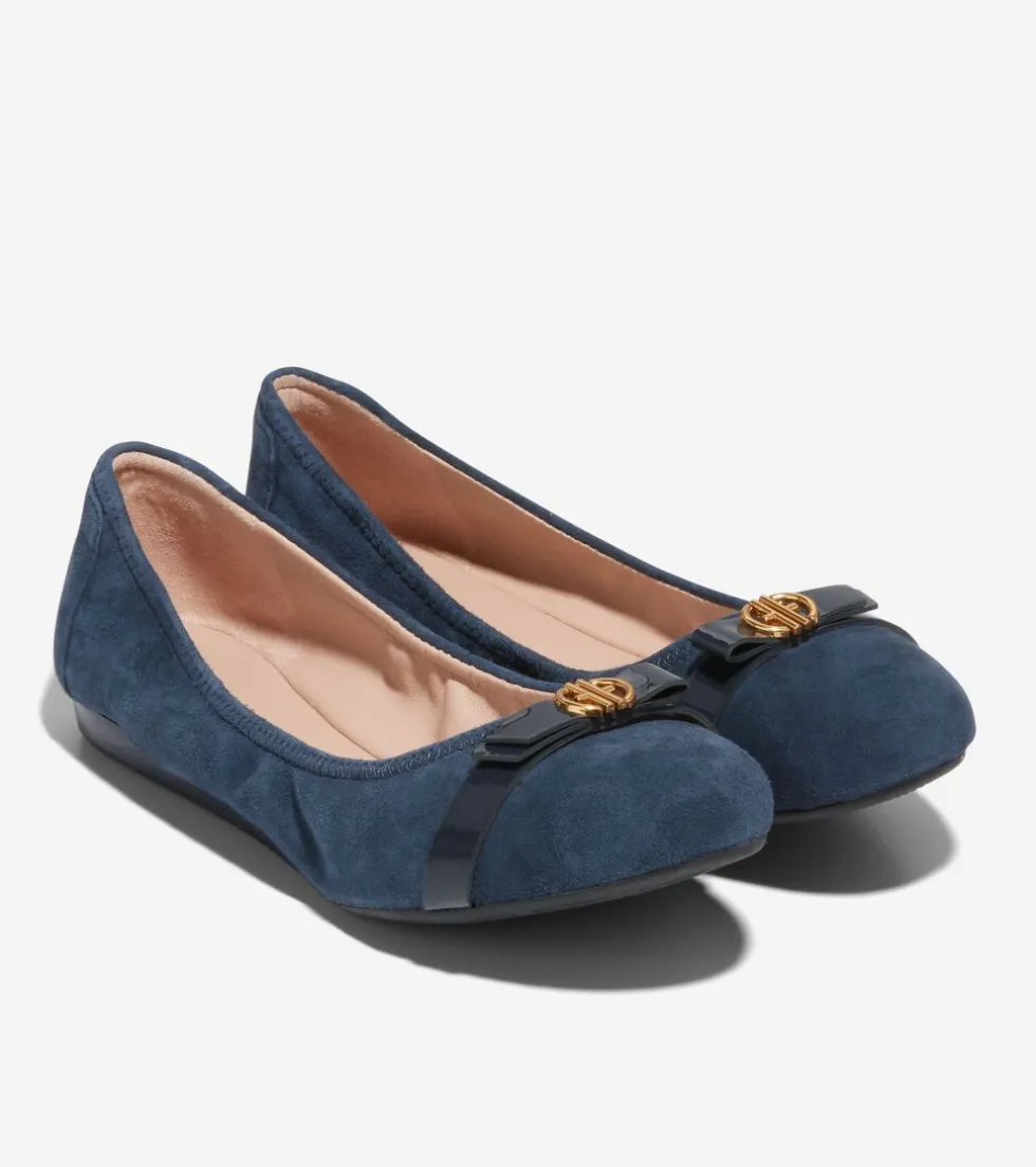 womens_tova_bow_ballet_flats_4.webp Cole Haan Flats & Ballets*Women's Tova Bow Ballet Flats NavyBlazer