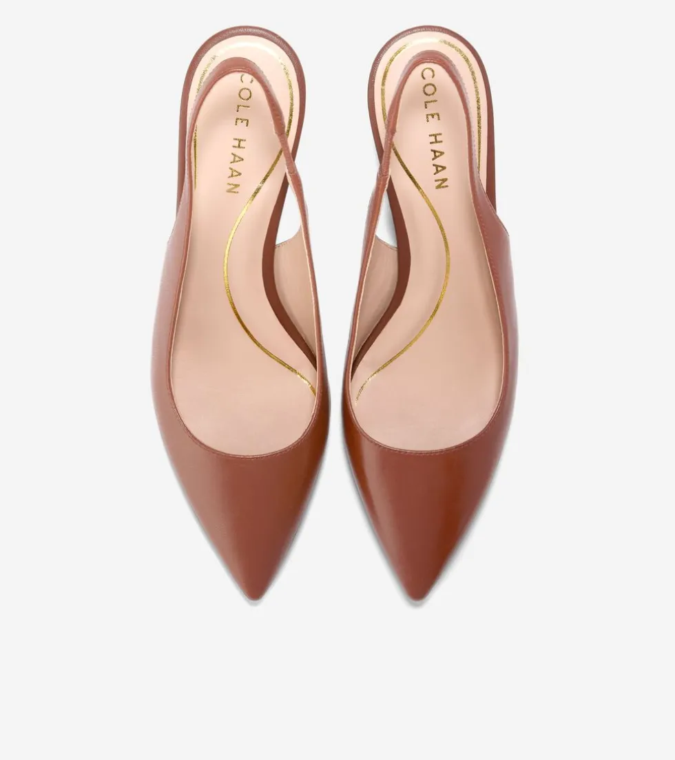 womens_vandam_slingback_pumps_mm_3.webp Cole Haan Dress Shoes | Heels & Pumps*Women's Vandam Slingback Pumps 65MM Cuoio
