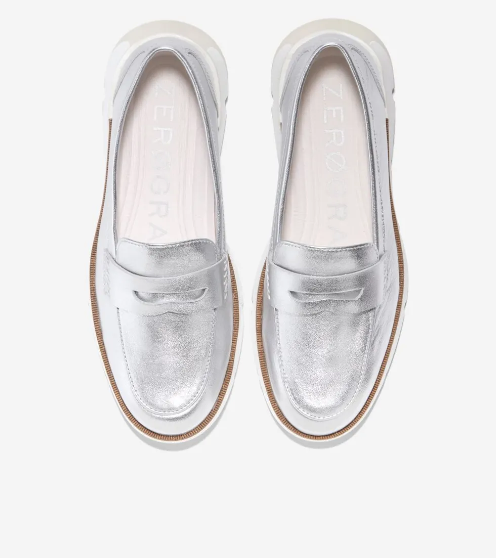 womens_zeroslashgrand_loafers_3-1.webp Cole Haan Loafers & Drivers*Women's 4.ZERØGRAND Loafers Silver-OpticWhite